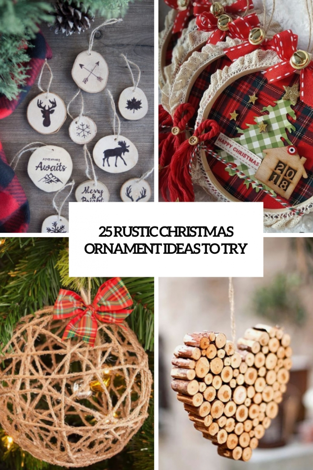 Rustic Christmas Ornament Ideas To Try - DigsDigs