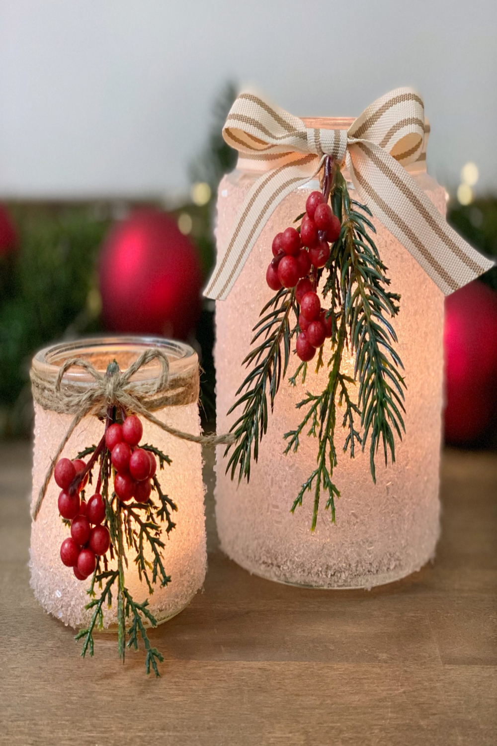 Snowy Jar Candle Holders - Cali Girl In A Southern World