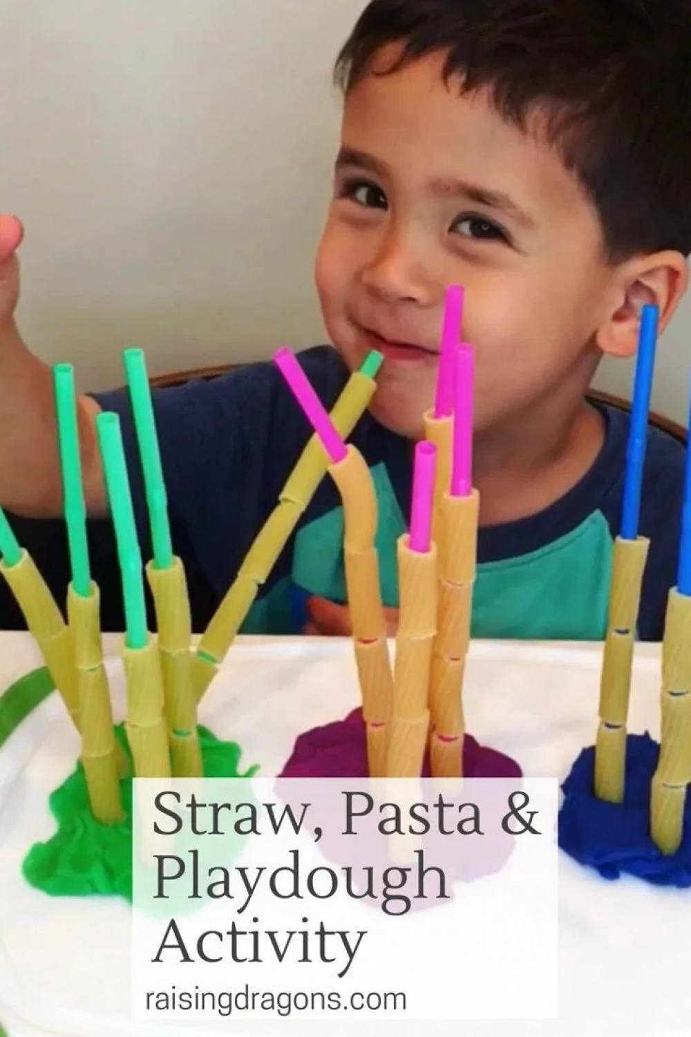 Straws, Pasta and Playdough Activity * ages - ⋆ Raising Dragons