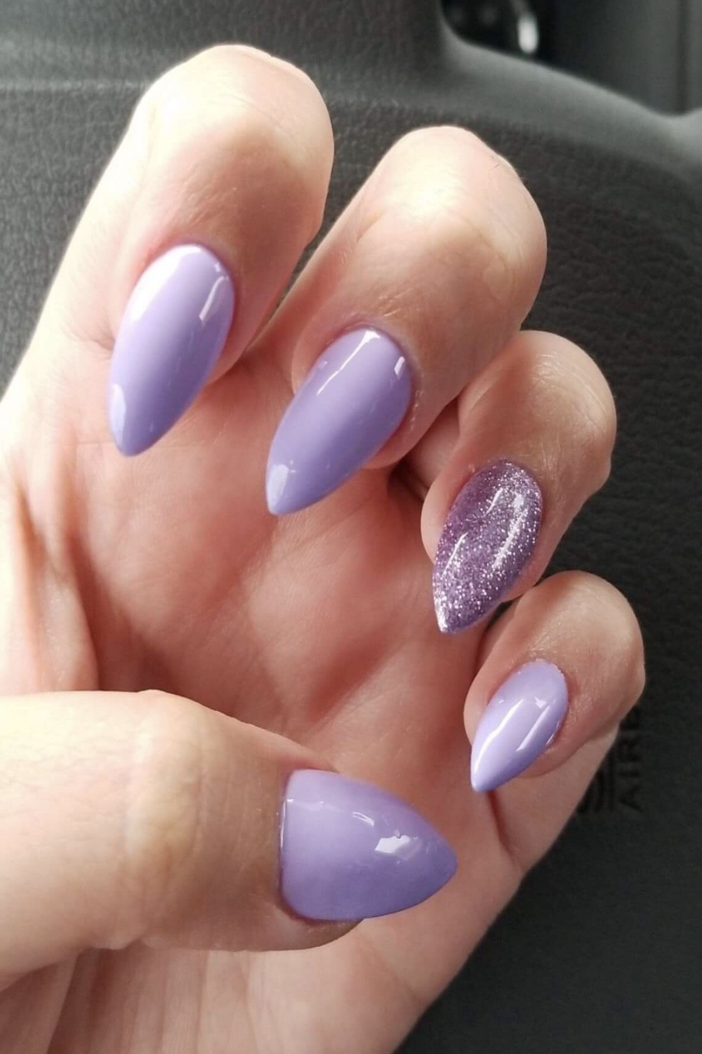 Summer purple almond nails  Purple acrylic nails, Summer nails