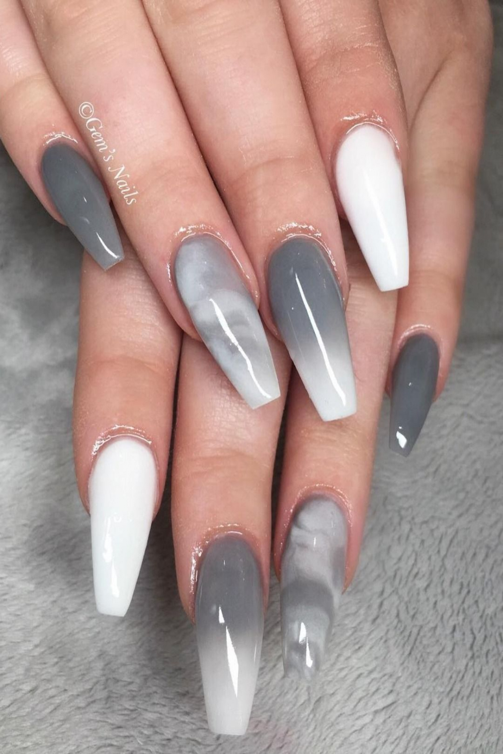 The Best  Gray Nail Designs for   Stylish Belles  Nägel