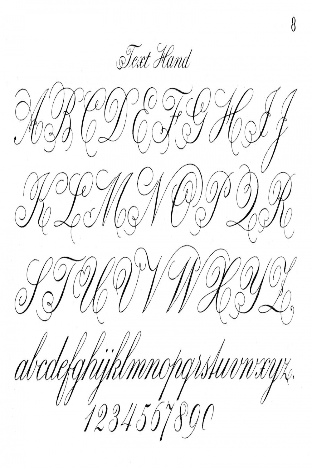 Typography Printable - Fancy Script - Monograms  Cursive letters