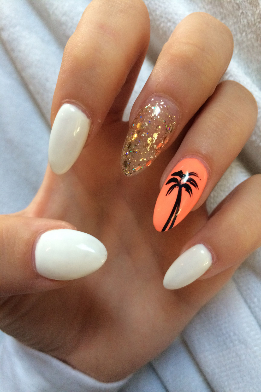 Vacation nails  Coral pink nails, Nail designs summer acrylic