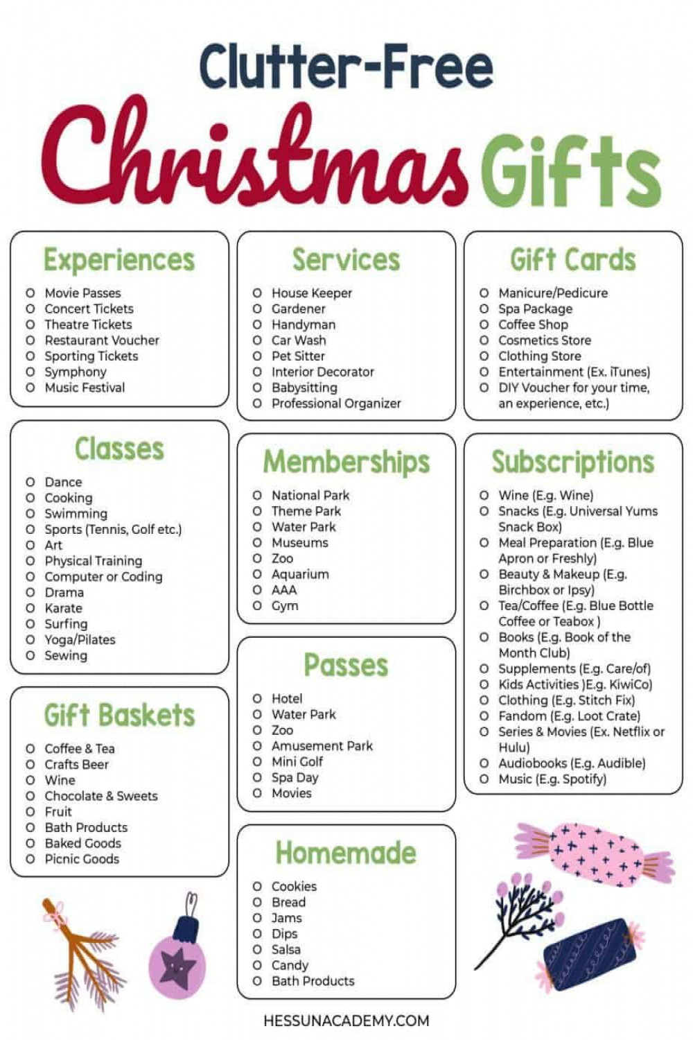 + Whole Family Experience Gift Ideas For Christmas  Free