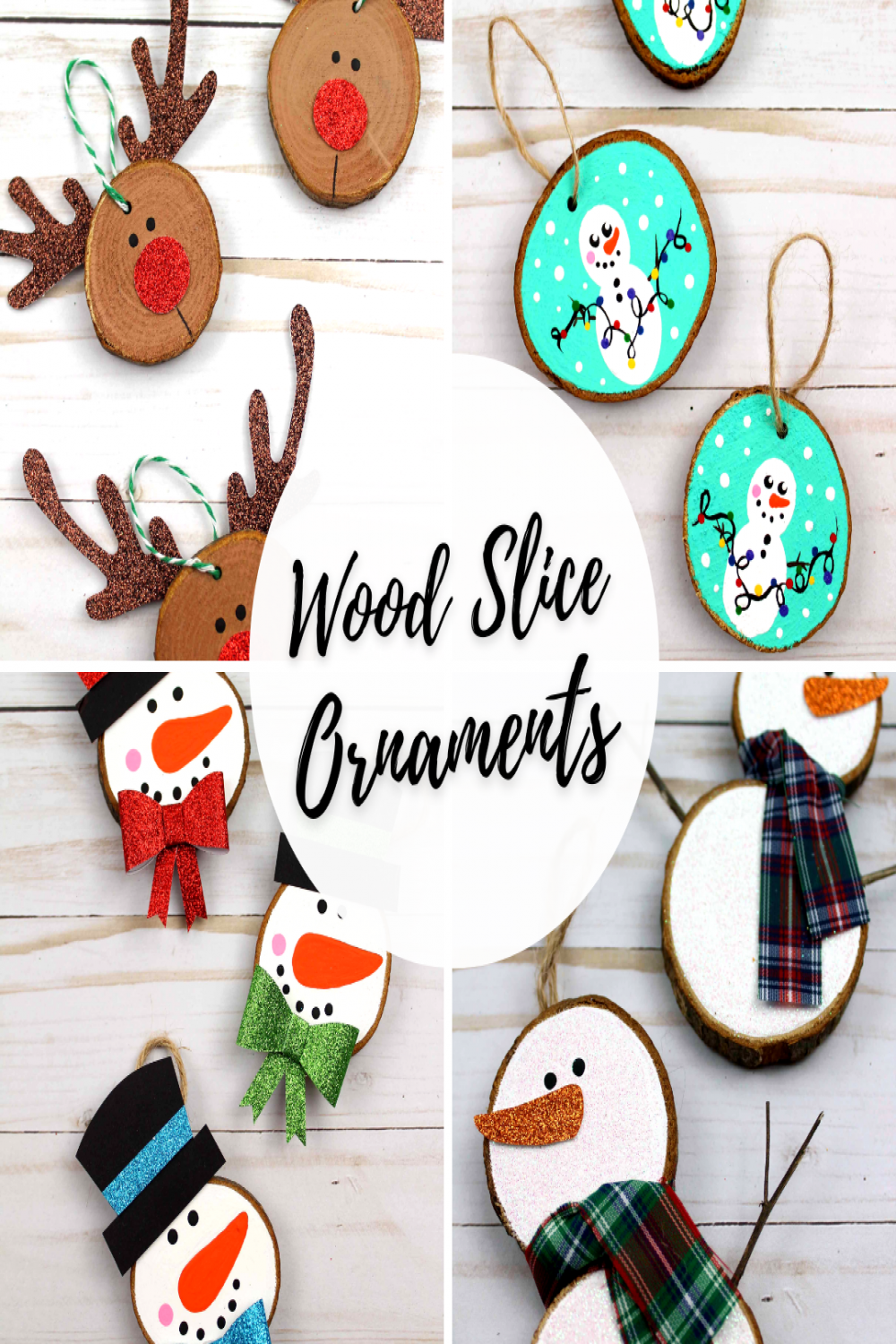 Wood Slice Ornament Ideas - Messy Little Monster