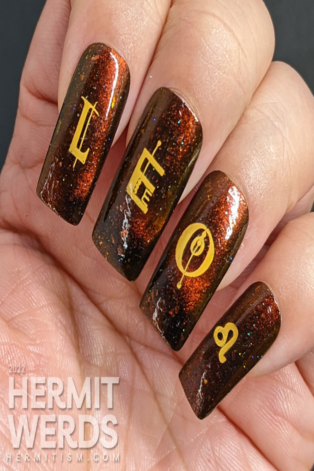 Zodiac Collection: Leo - Zodiac Nail Art - Hermit Werds