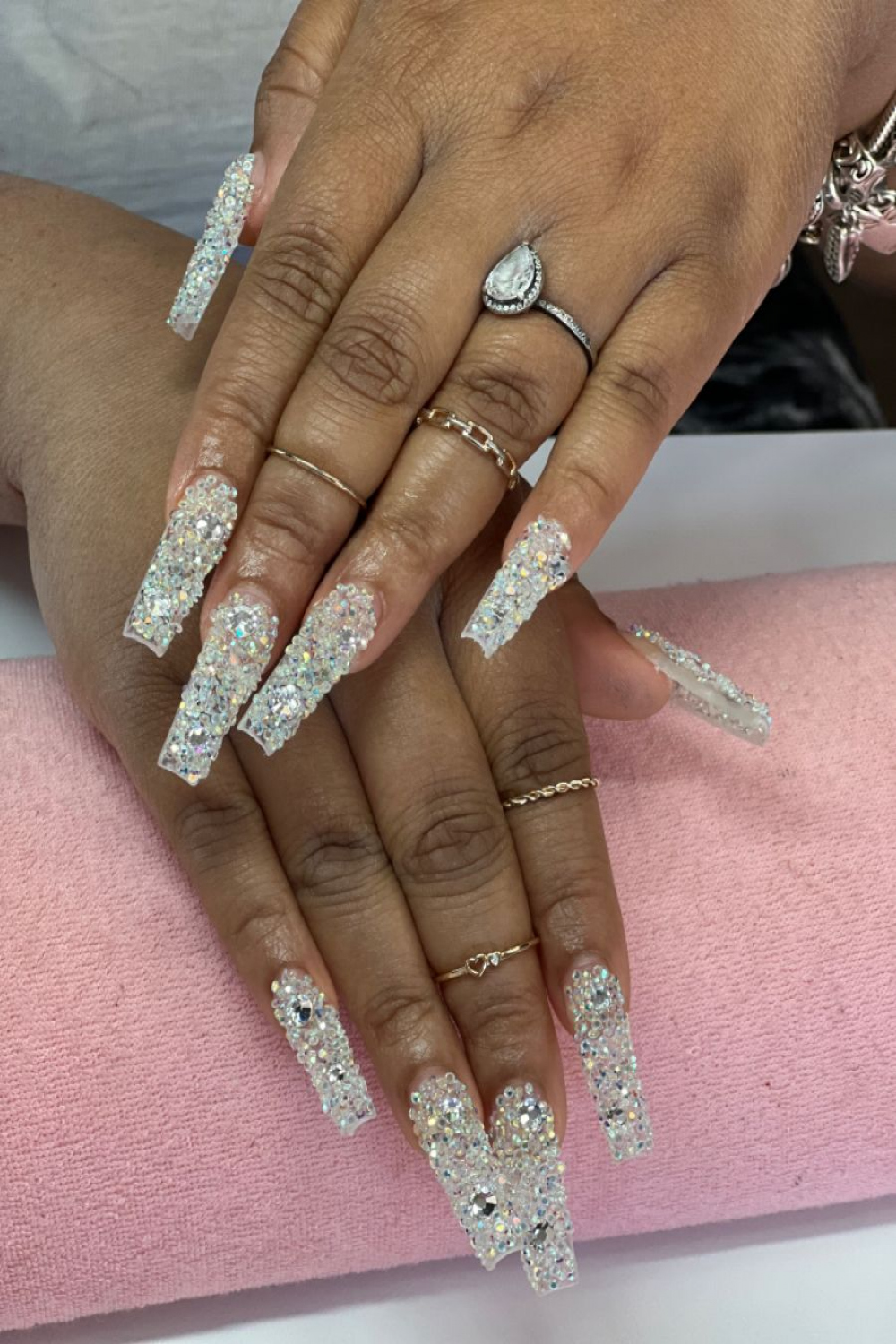 Bling Birthday Nails  Acrylic nail designs, Bling nails, Birthday