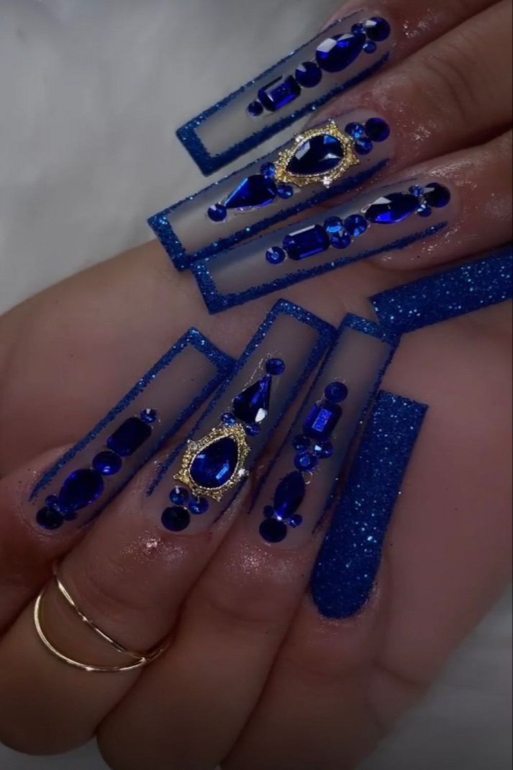 Blue nails inspo 💙  Stylish nails, Blue acrylic nails, Acrylic nails