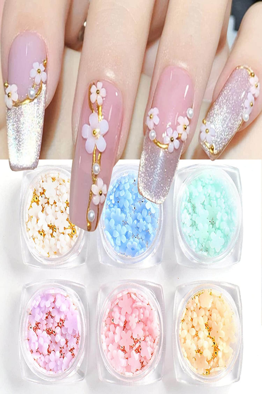 Boxen D Blumen Nail Art Charms Licht Wechsel Nagel Decals - Etsy