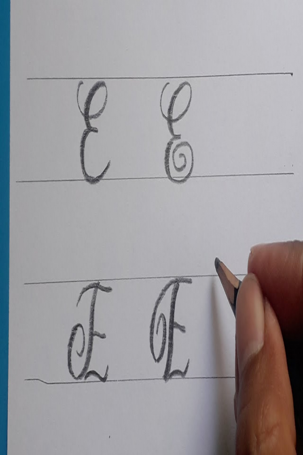 Calligraphy Handwriting Letter E In Cursive Design / How To Write Stylish  Alphabet For Beginners