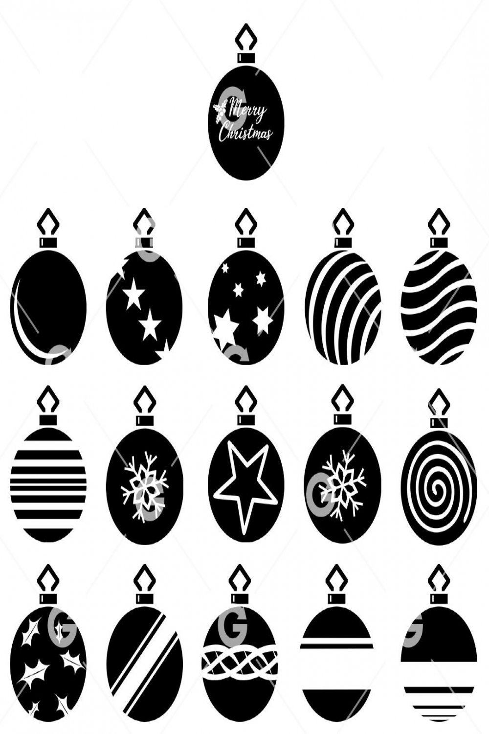 Christmas Ornaments SVG Bundle