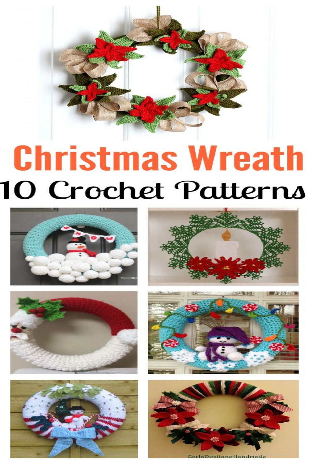 + Christmas Wreath Crochet Patterns  Crochet christmas