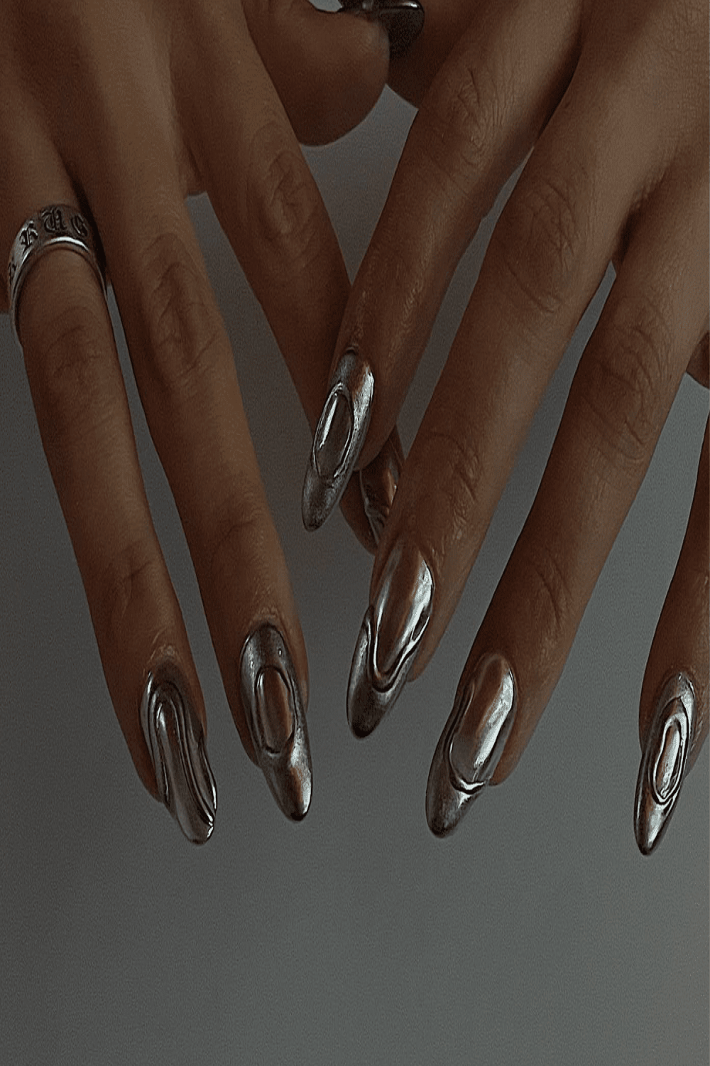 Chrome Drip Nails Are the Edgy Manicure Trend We