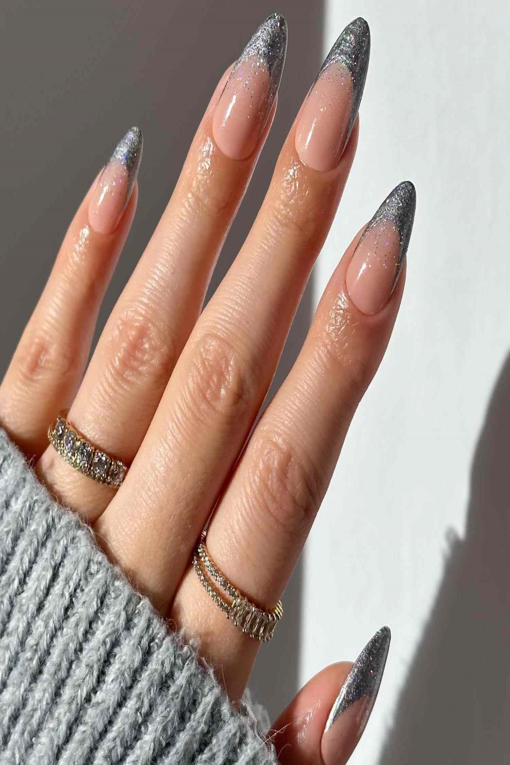 Chrome French Tip Nail Ideas for Bright, Shiny Manicures