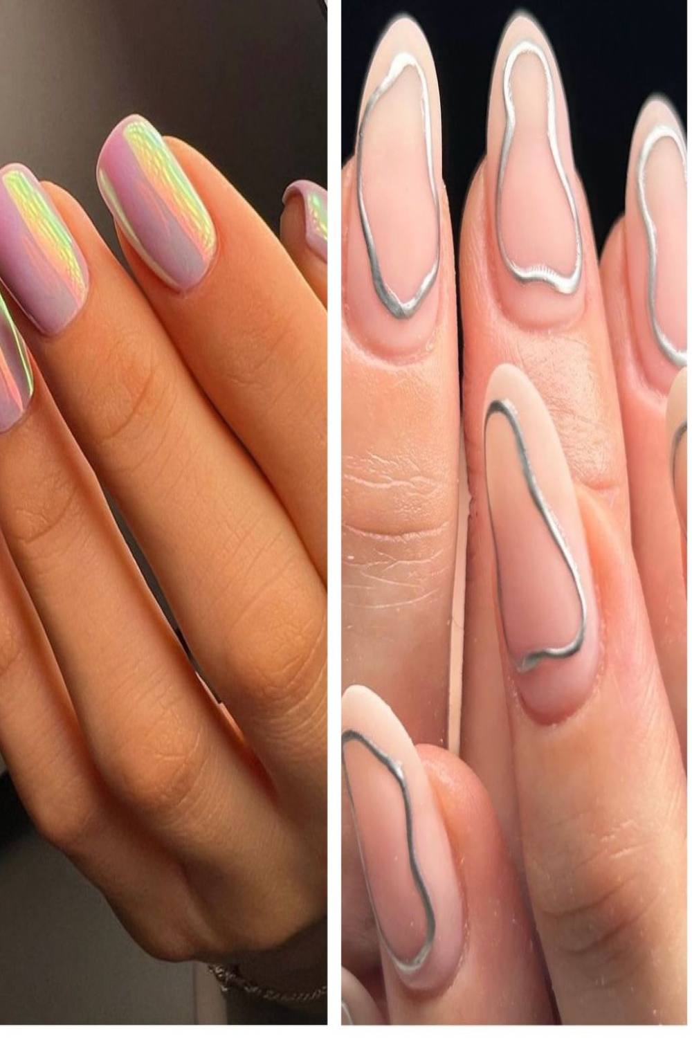 chrome nail designs + why the metallic mani is trending again