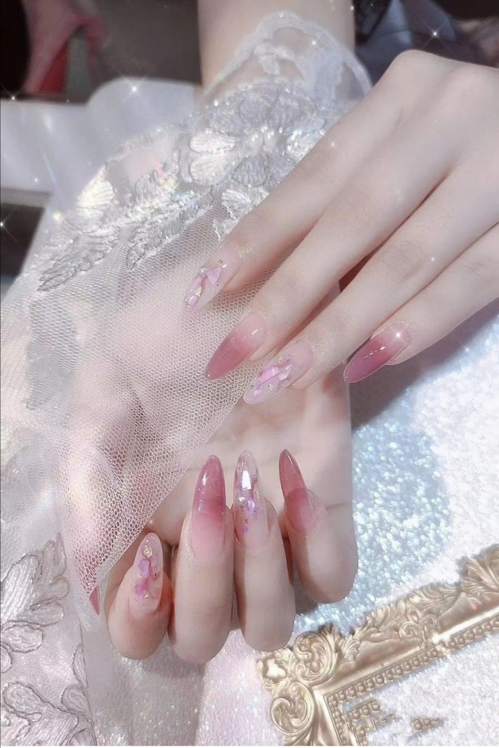 Clear Japanese style nailart  Cute nails, Asian nails, Pretty nails