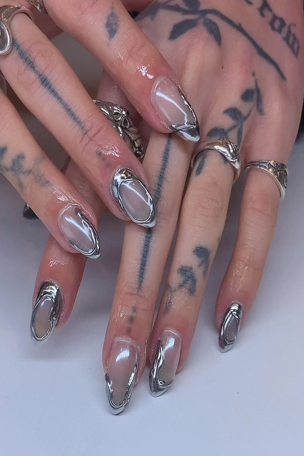 Cool Chrome Nails to Inspire You in   Metallic nails