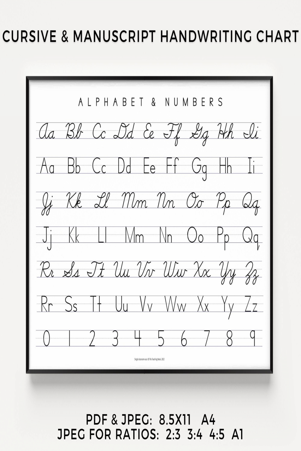 Cursive & Handschrift druck chart Alphabet ABC Poster - Etsy