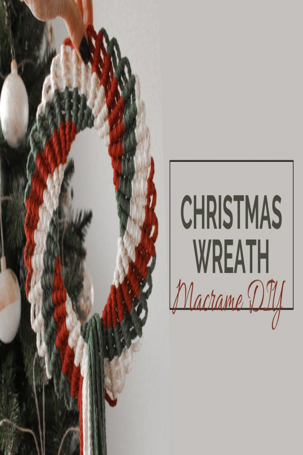 DIY Macrame Christmas Wreath. Christmas Decoration Ideas