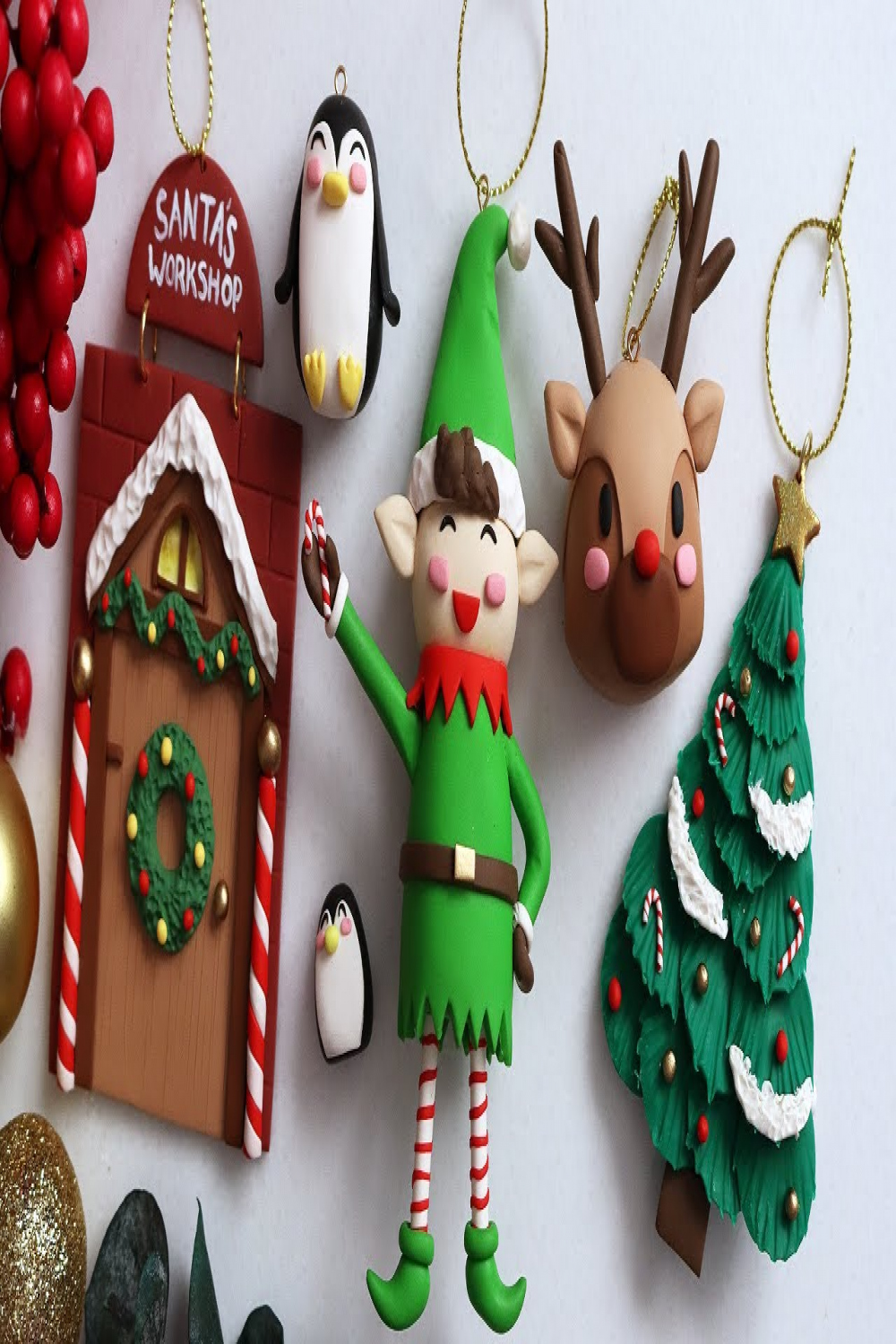 DIY Polymer Clay Christmas Tree Ornaments  Polymer Clay Christmas Craft  Holiday Gift Tutorial