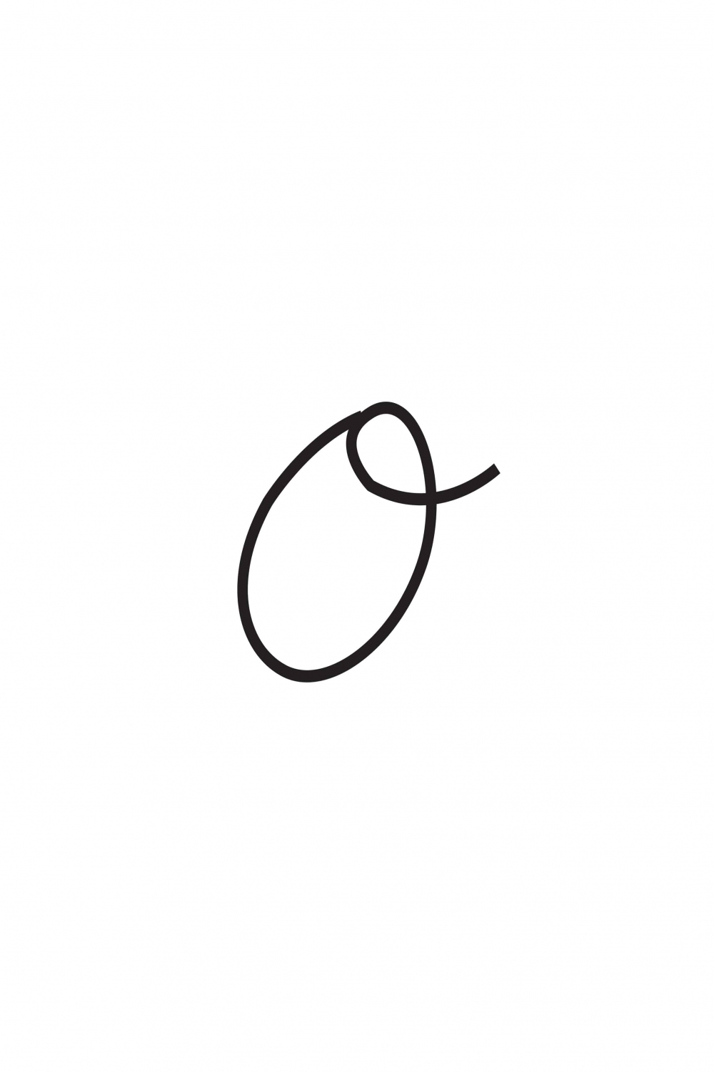 Free Printable Cursive Letters - Capital Cursive O - Freebie