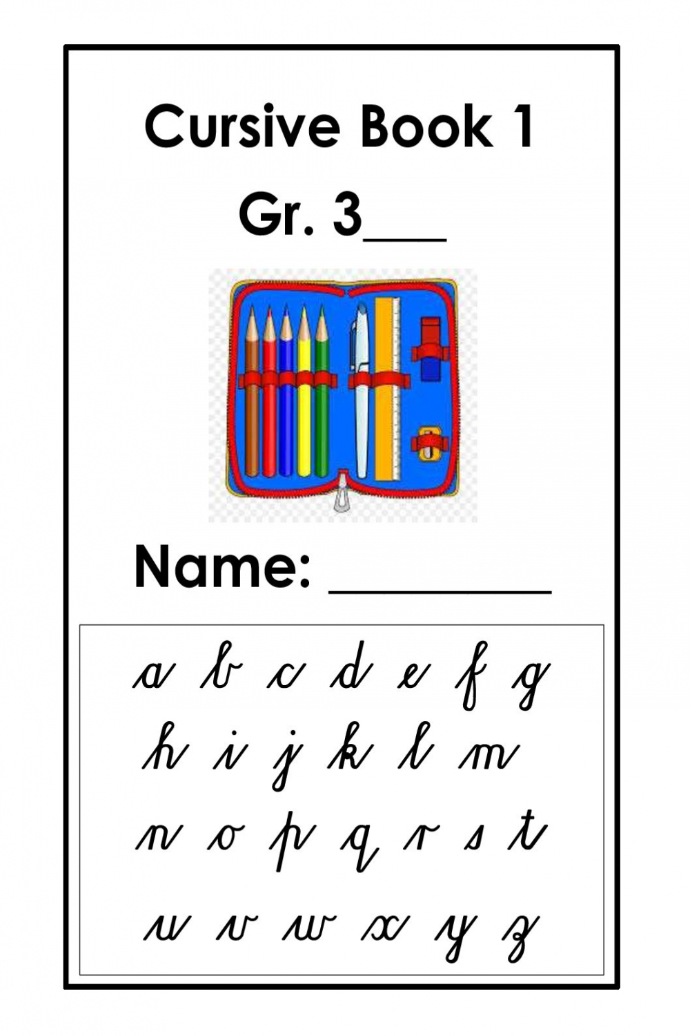 Grade  Cursive Handwriting Book  • Teacha!