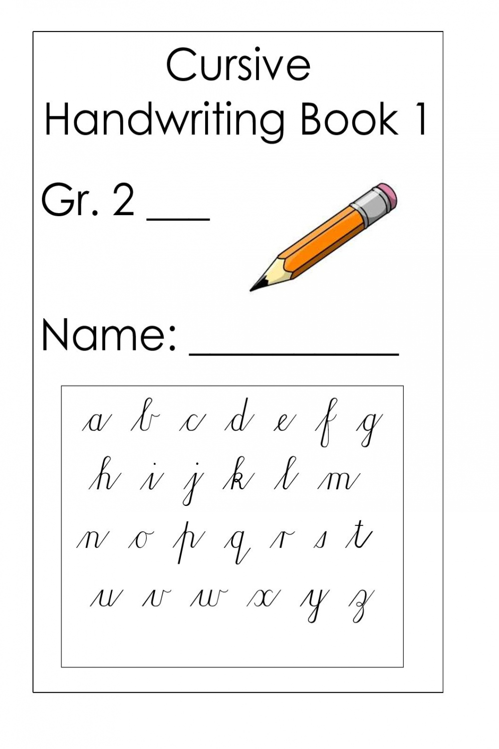 Grade  Cursive Handwriting Book  • Teacha!