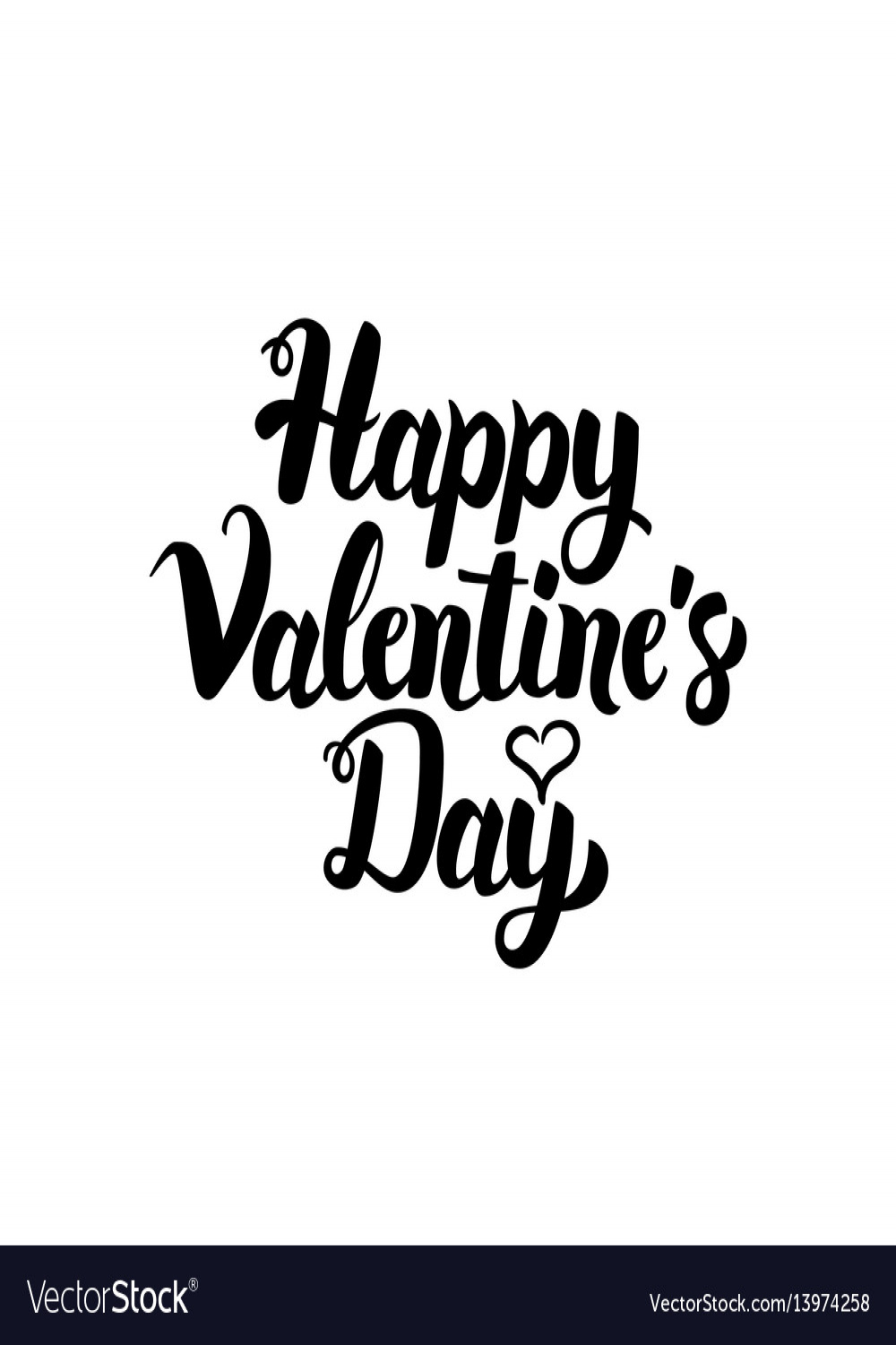 Happy valentines day handwritten lettering Vector Image