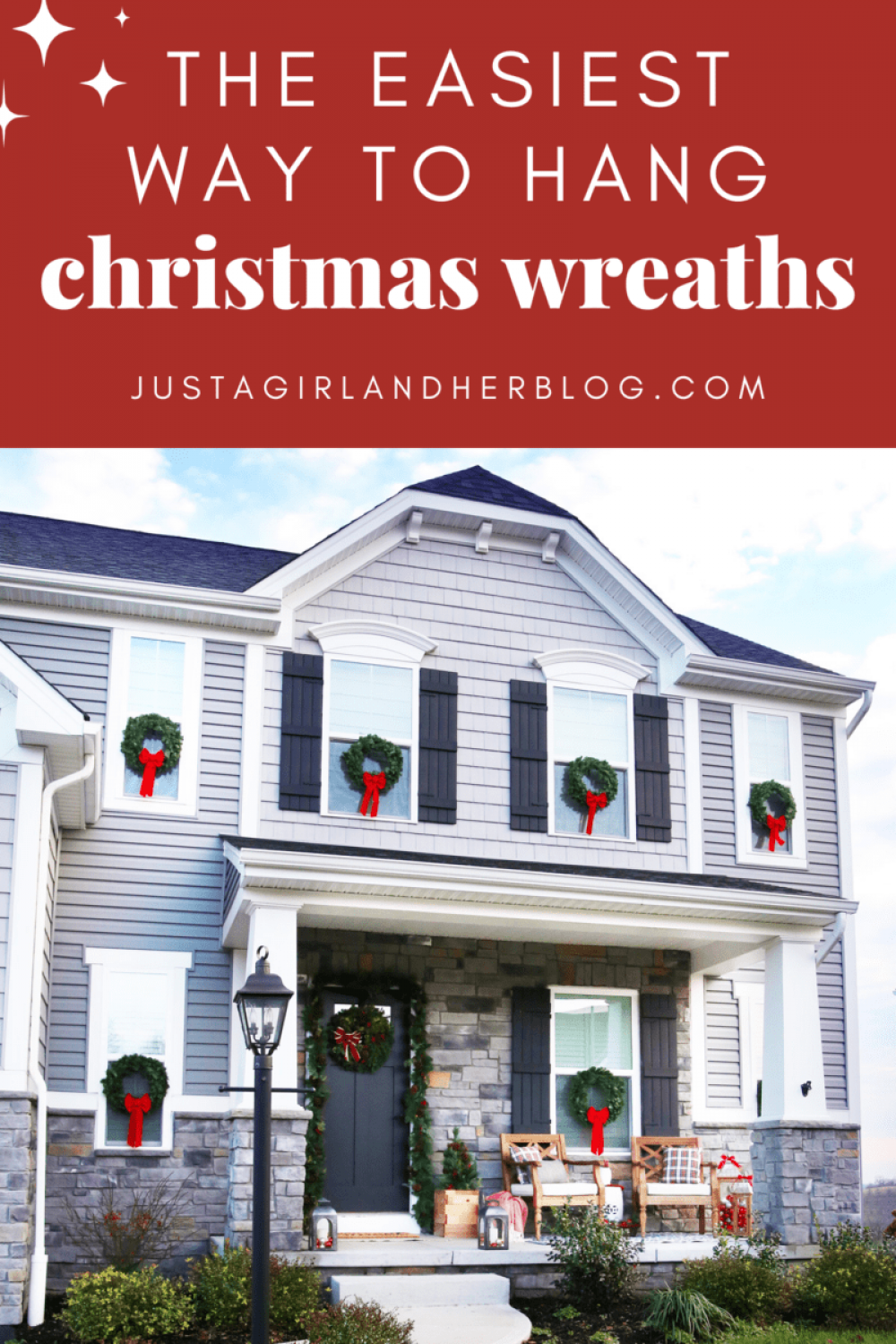 How to Hang Christmas Wreaths on Exterior Windows  Abby Organizes