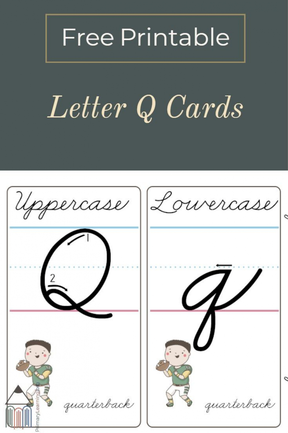 How To Make A Cursive Q - Printable Cards  Cursive q, Free