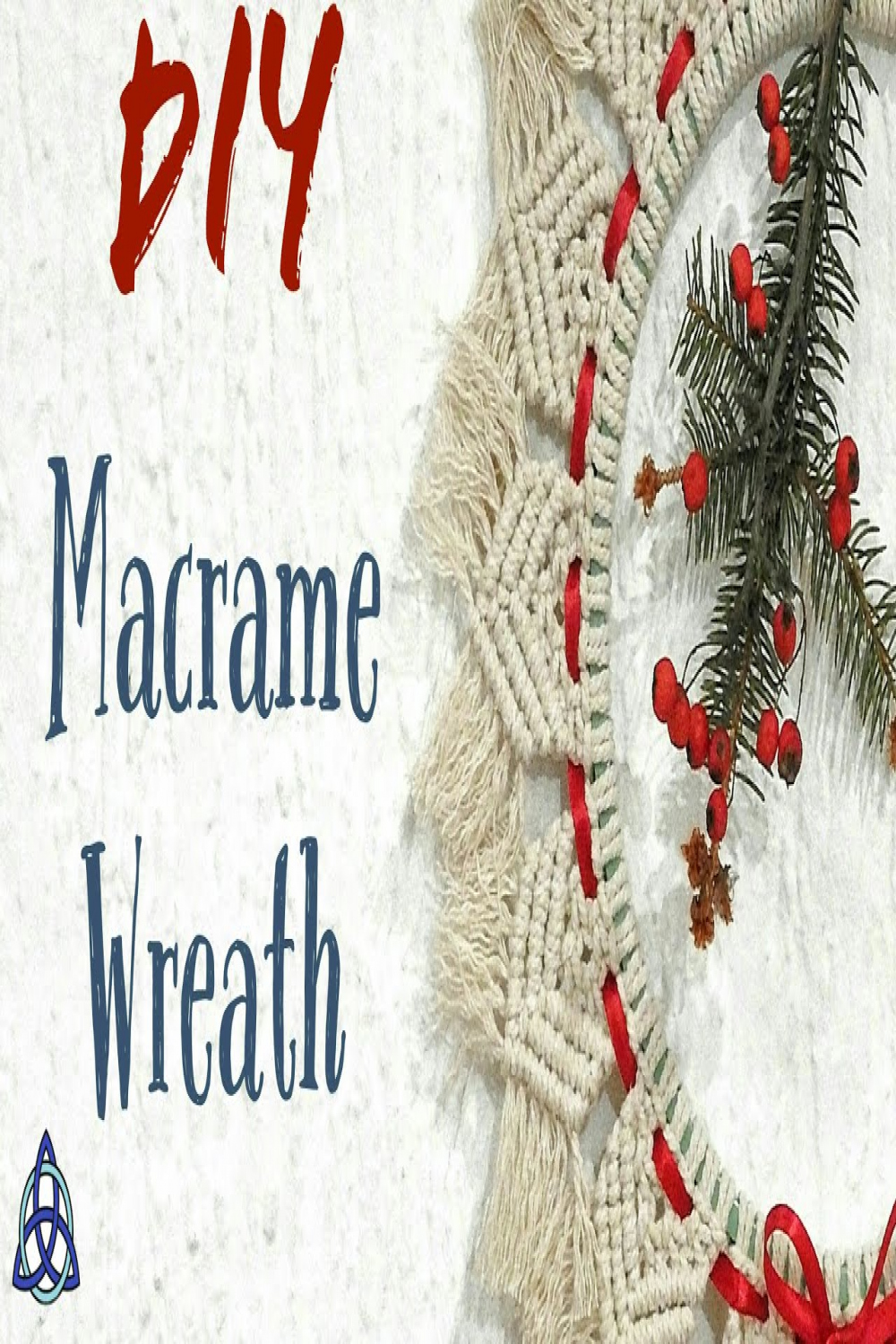 How to Make Macrame Christmas Wreath  Easy Wreath Making DIY