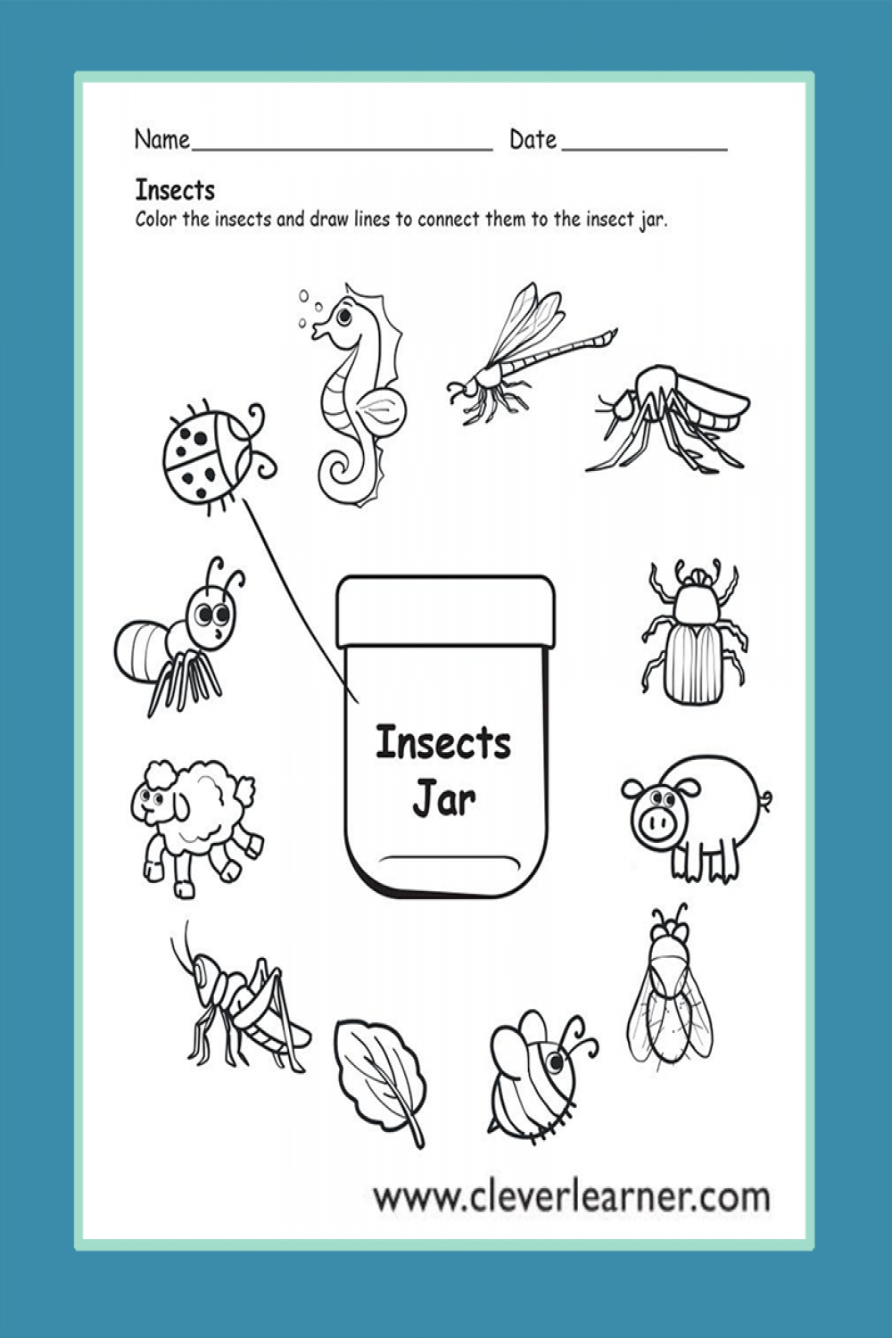 Insects preschool worksheets  Insects preschool, Preschool