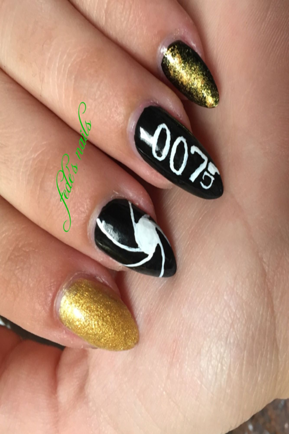 James Bond  nail art  Nails, Nail art, James bond theme party