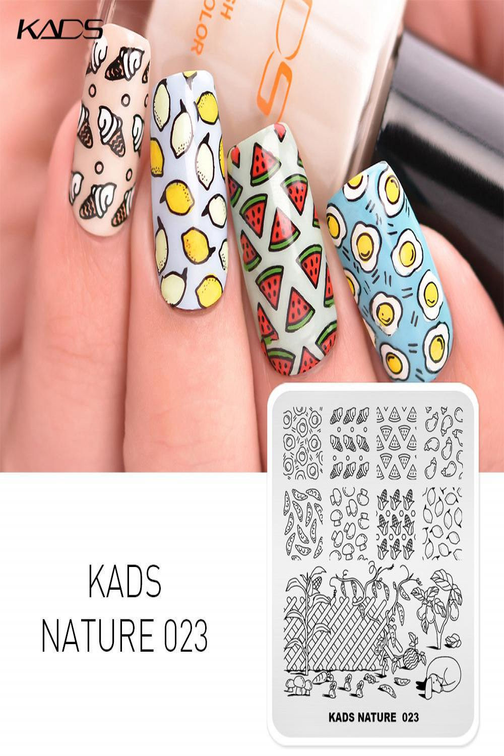 KADS Nature  pattern nail stamp templates nail art stamping Plate Image  Template Tools For printing DIY Manicure Stencils