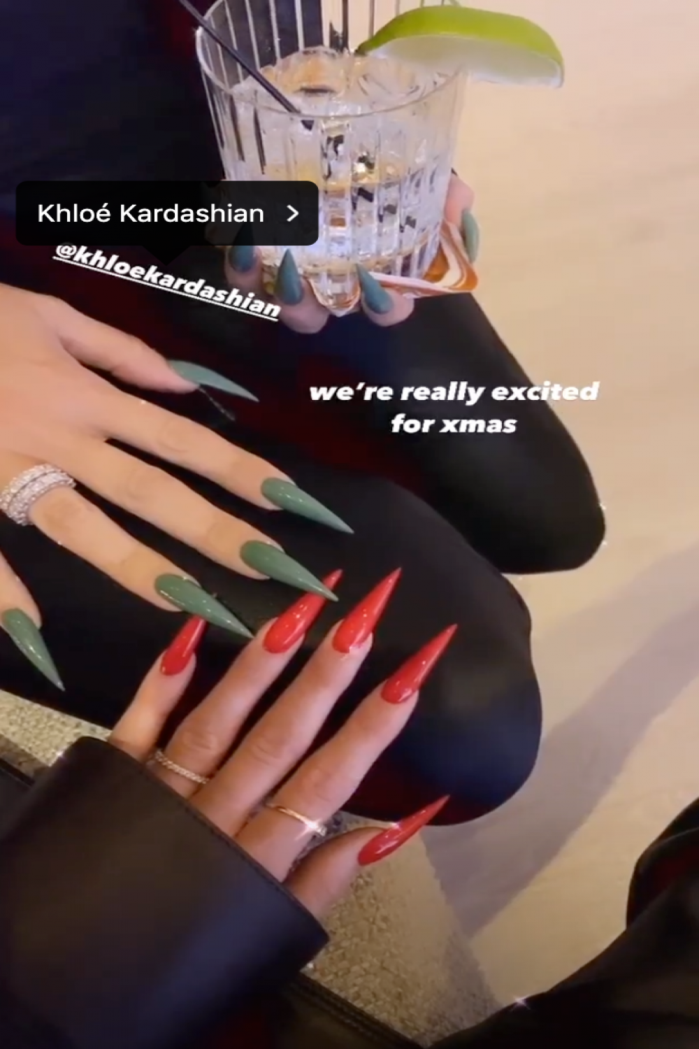 Kylie Jenner and Khloé Kardashian Wore Coordinating Manicures for