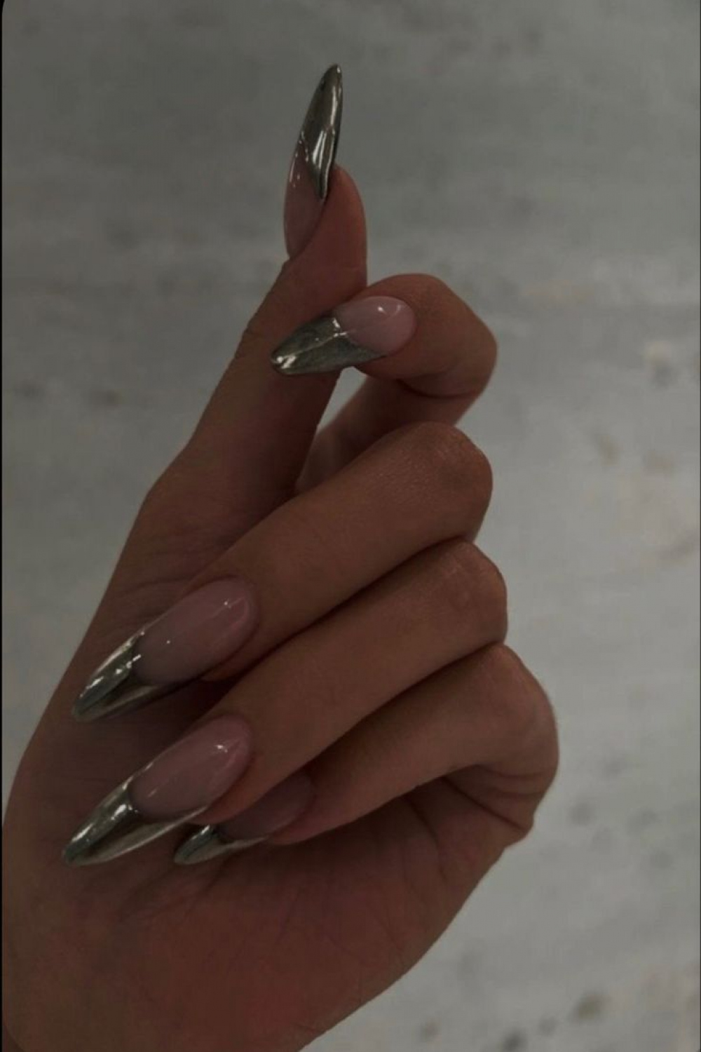 Kylie Jenner nails  Funky nails, Chrome nails, Long acrylic nails