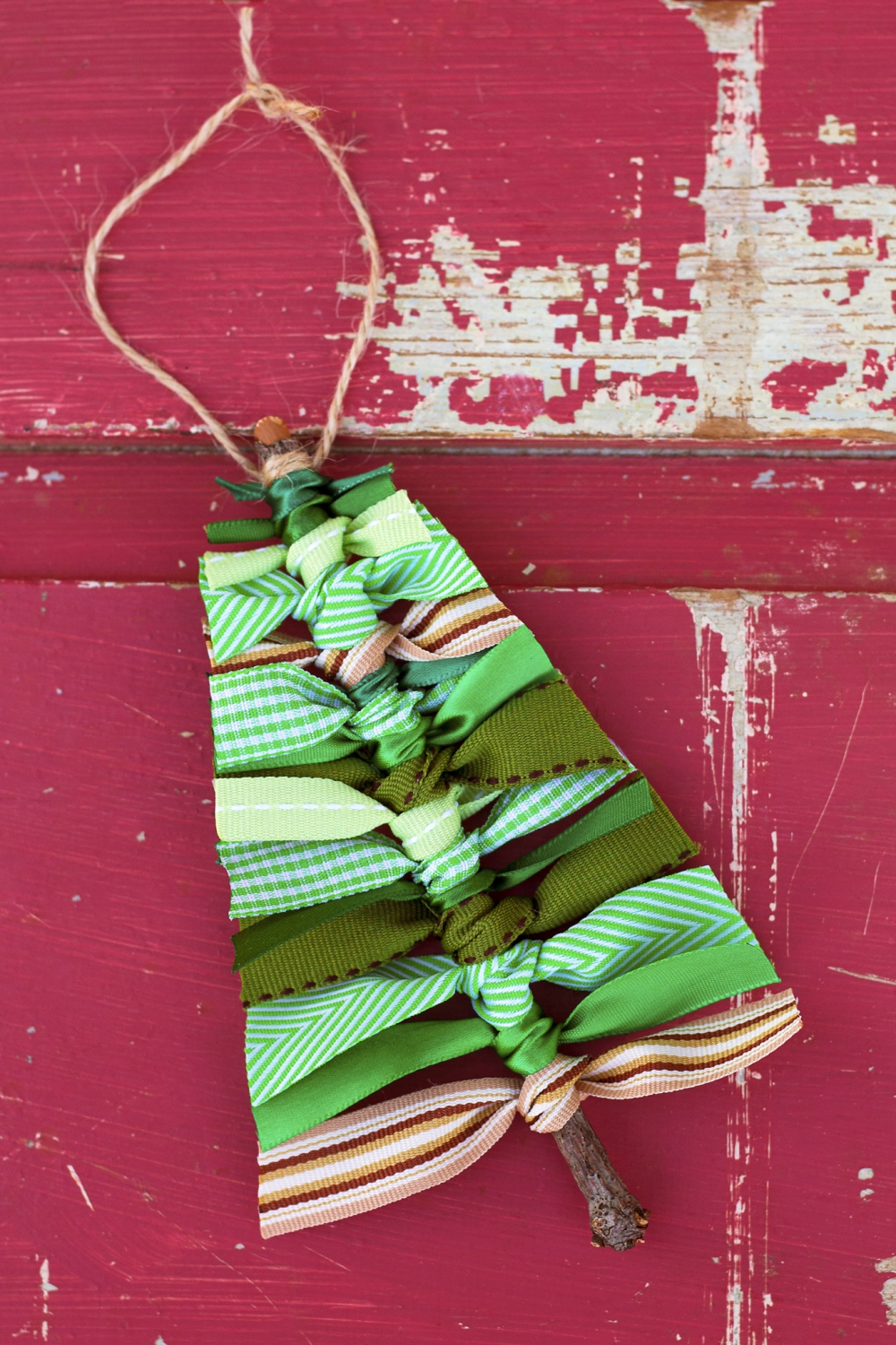 Learn How to Make a Scrap Ribbon Christmas Tree Ornament