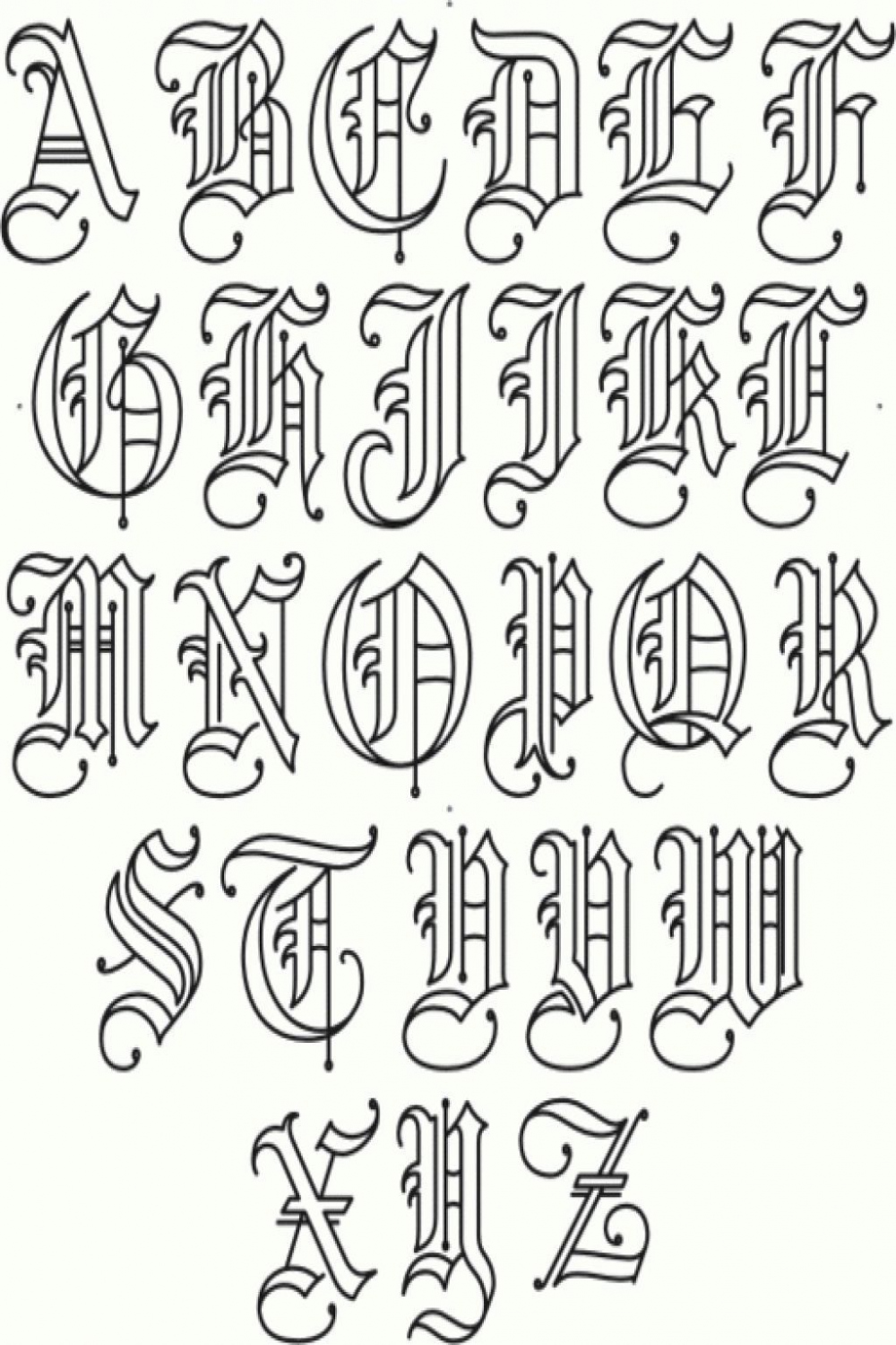 Lettering Alphabet, Graffiti Lettering Fonts, Tattoo Lettering