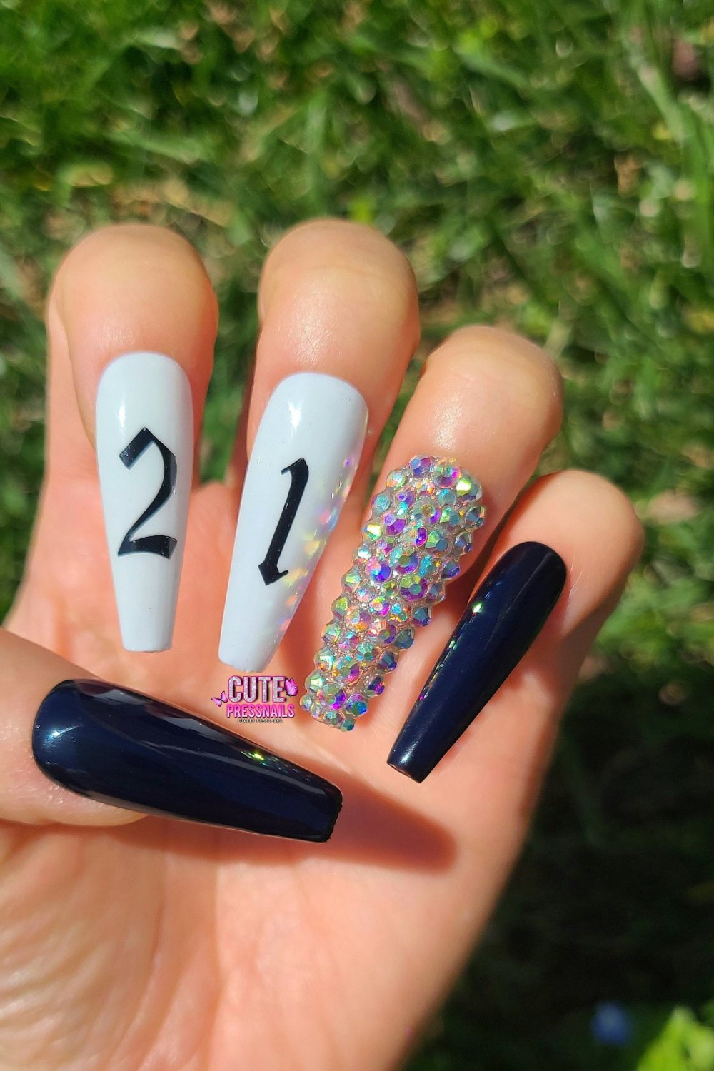 Long Bling Birthday Nails - Etsy Ireland