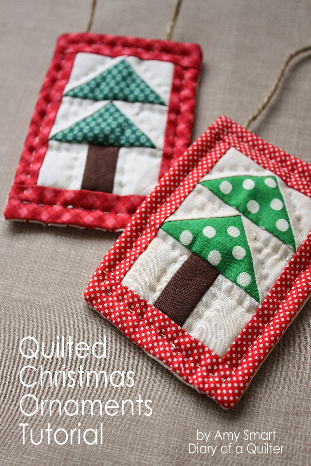 Mini Christmas Tree Quilt Ornament Tutorial - Diary of a Quilter