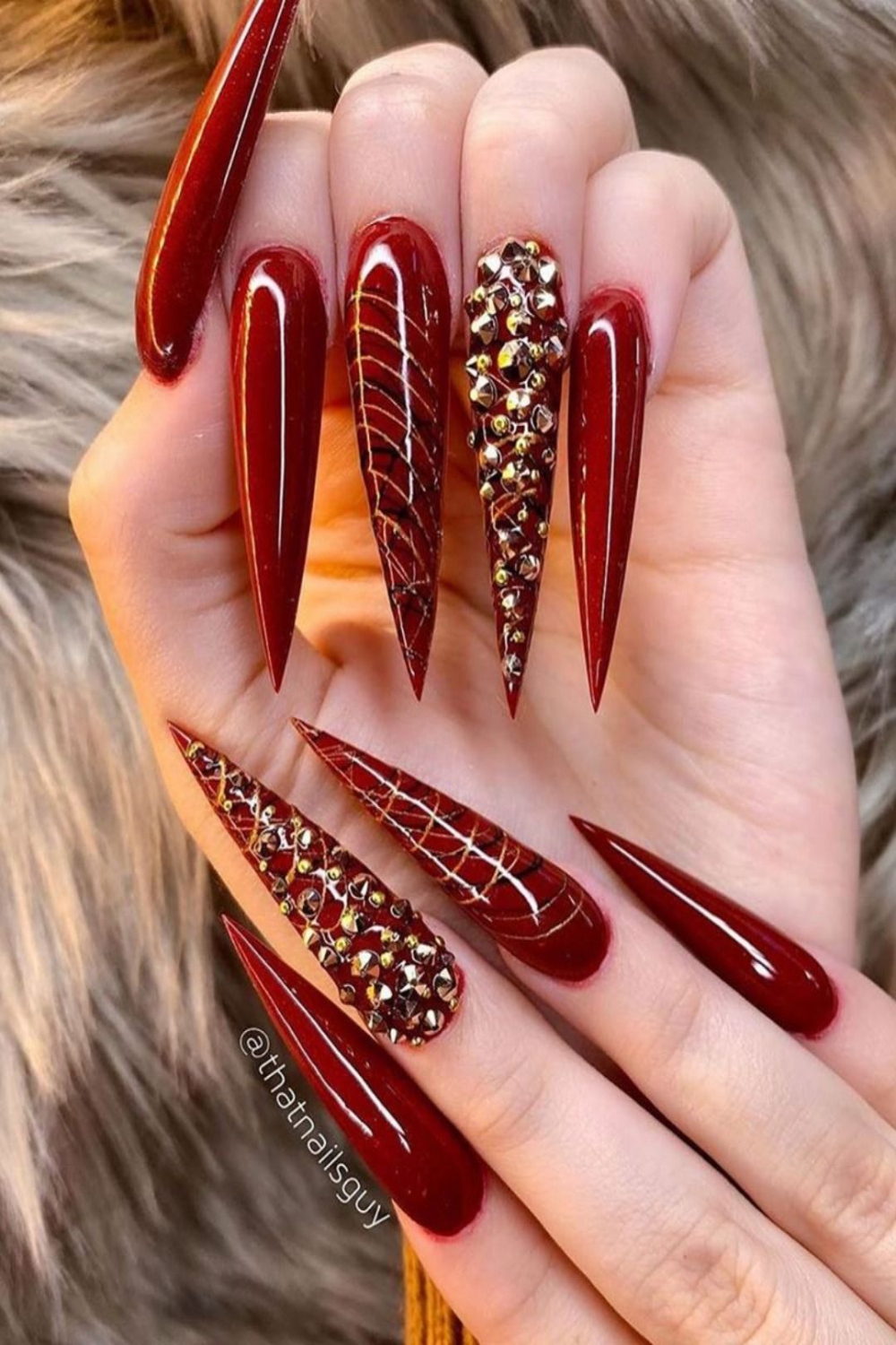 Most Beautiful Red Christmas Nails to Try This Year  Stylish