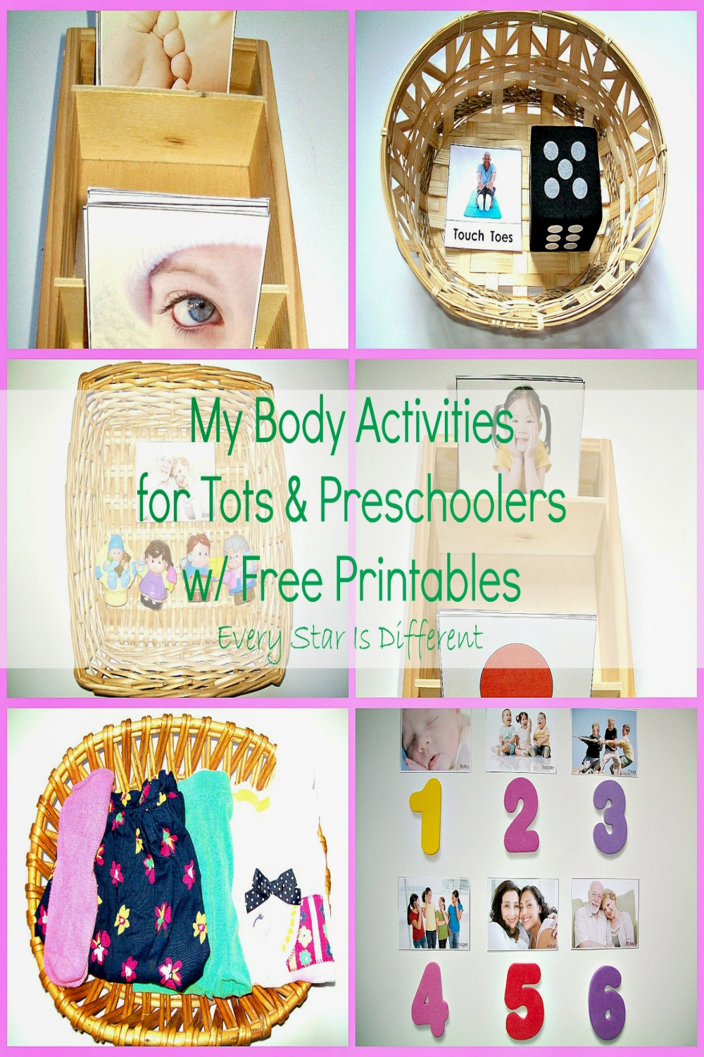 My Body Activities for Tots & Preschoolers w/ Free Printables