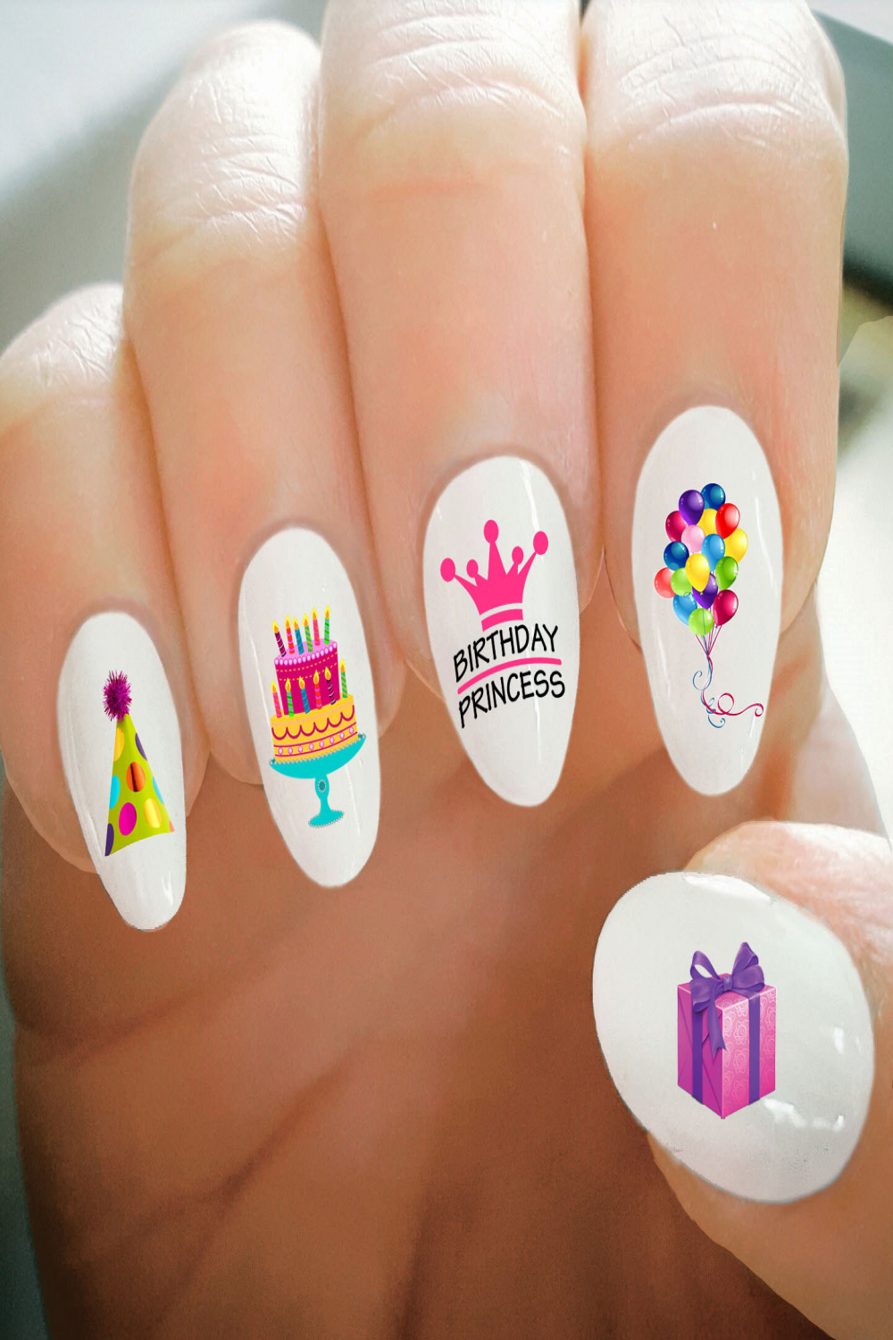 Nageltattoo Happy Birthday Nageltattoo Luftballons Kuchen - Etsy