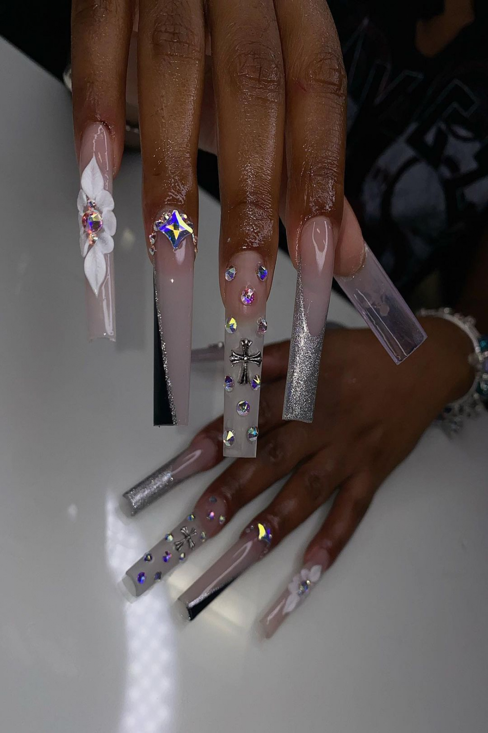 Nails on Black Women — #GlizzyNailz Birthday freestyle 💎