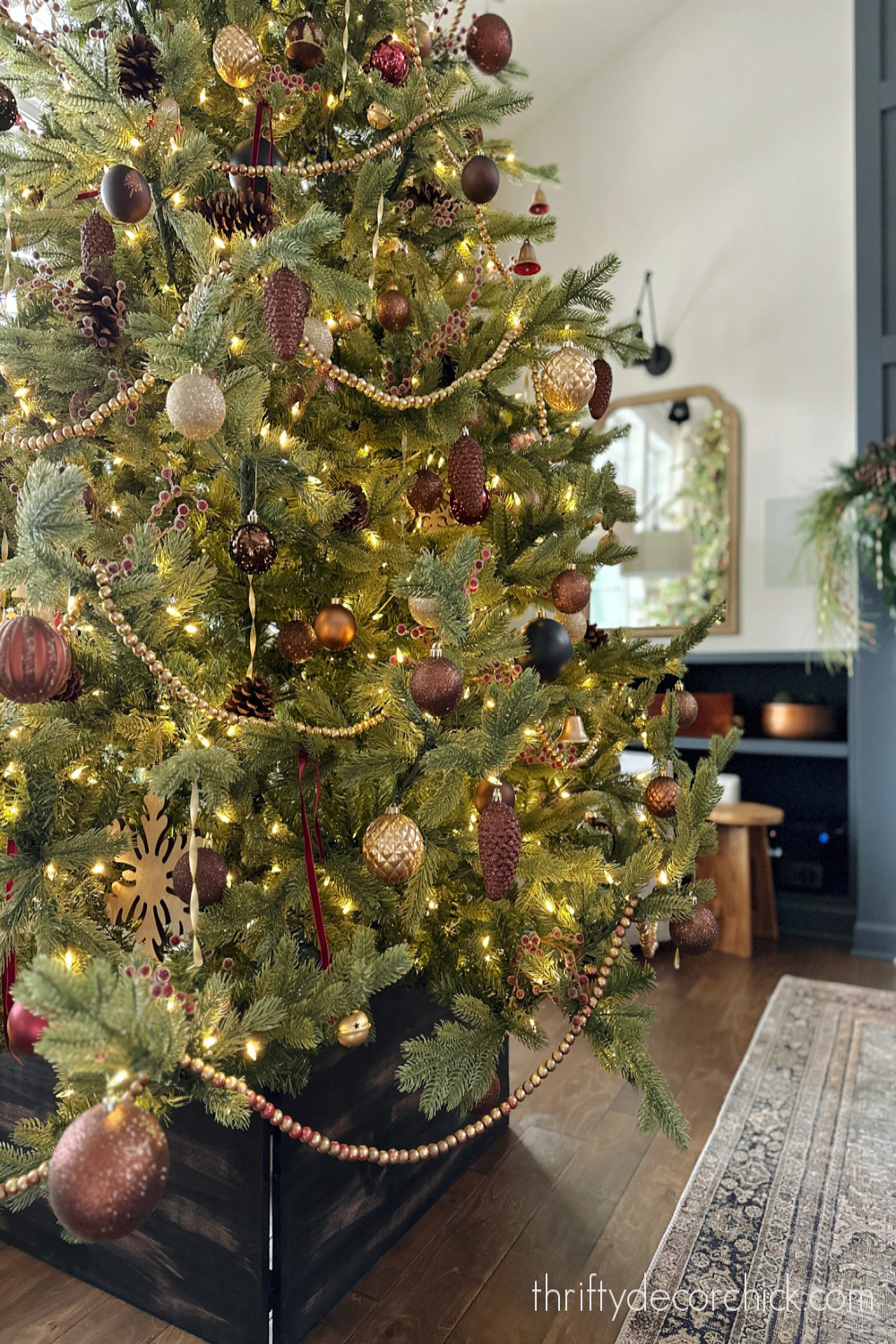 Our Moody, Jewel-Toned Christmas Tree With Spray Paint  Thrifty