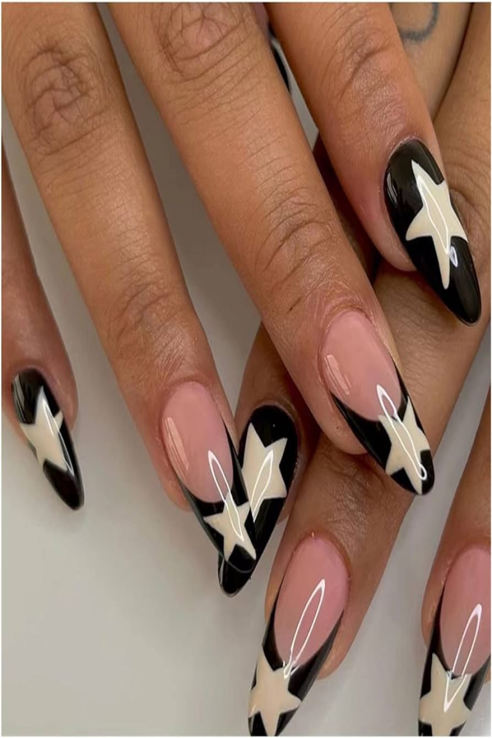 pcs Cool Yk Style False Nails Fashion Glitter Star Design Press