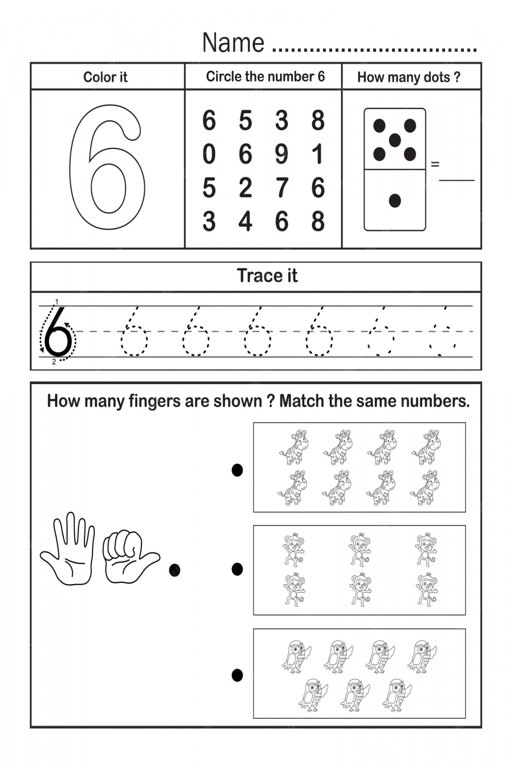 Premium Vector  Printable number  tracing worksheet for practice