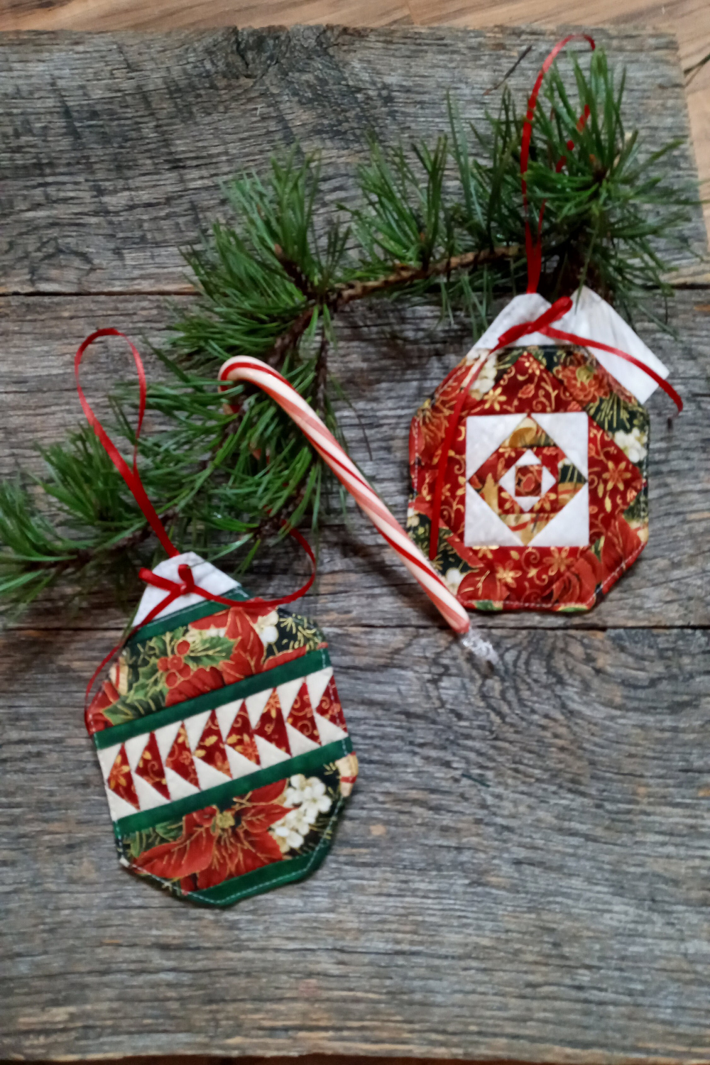 Quilted Christmas ball ornament. Quilted Christmas gift card - Etsy