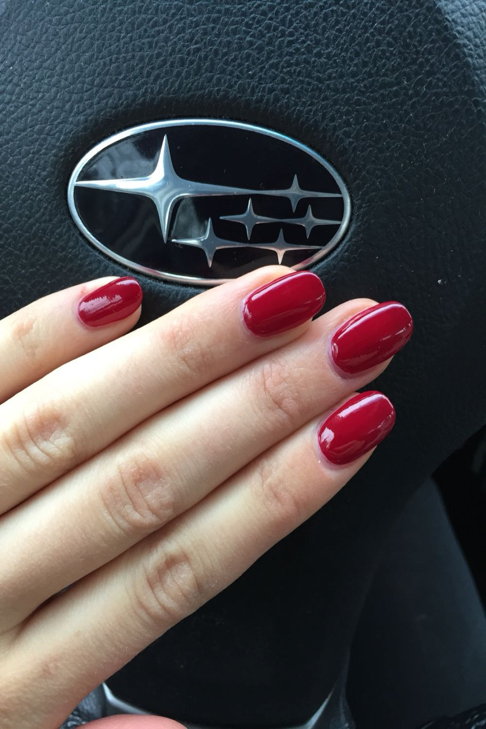 Round (acrylic) nails! OPI- "Malaga Wine" #opi #subaru #love