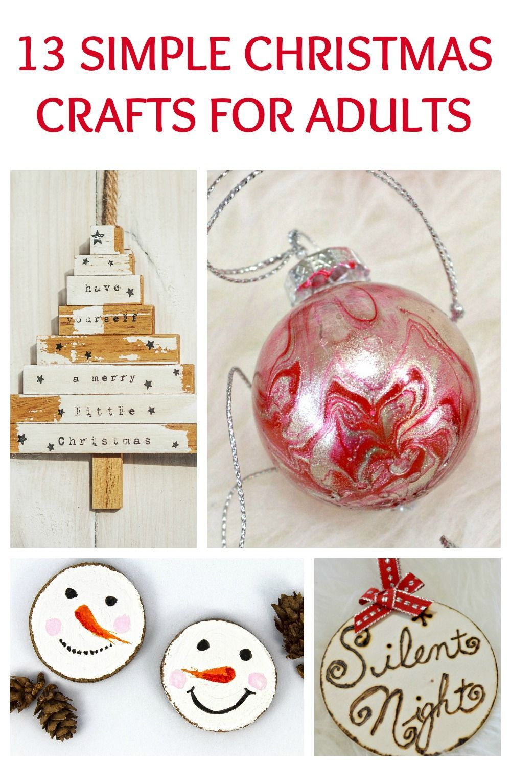 Simple Christmas Crafts Adults Who Have No Time Will Love  Easy